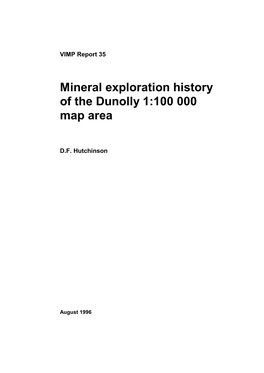 Mineral Exploration History of the Dunolly 1:100 000 Map Area