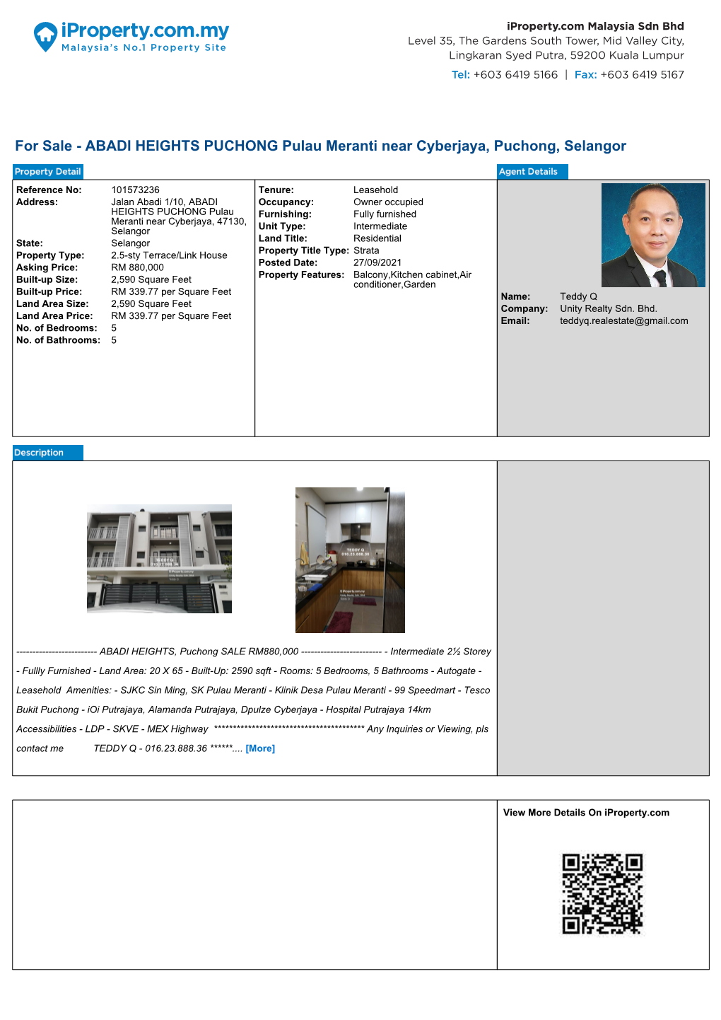 For Sale - ABADI HEIGHTS PUCHONG Pulau Meranti Near Cyberjaya, Puchong, Selangor