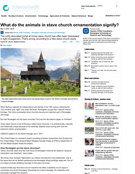 What Do the Animals in Stave Church Ornamentation Signify?