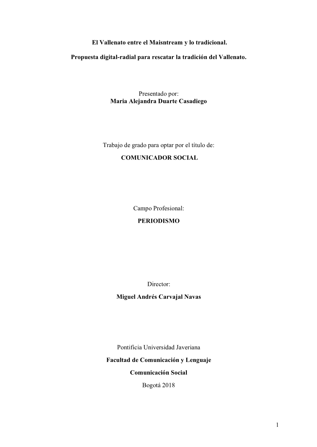 1 El Vallenato Entre El Maisntream Y Lo Tradicional. Propuesta Digital-Radial