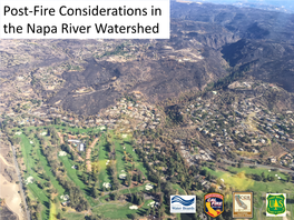 Calfire Post-Fire Considerations in the Napa River Watershed