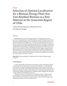 Selection of Optimal Localization for a Biomass Energy Plant That Uses