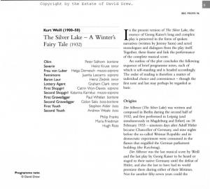 The Silver Lake Program Note