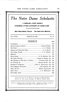The Notre Dame Scholastic 707