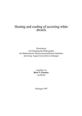 Heating and Cooling of Accreting White Dwarfs