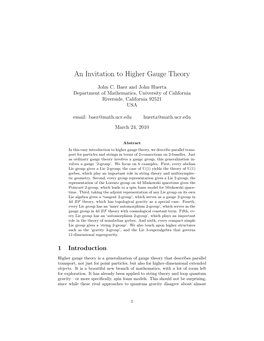 An Invitation to Higher Gauge Theory