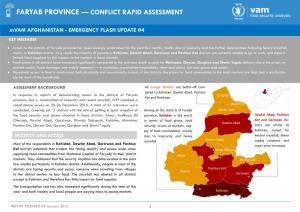 Faryab Province — Conflict Rapid Assessment