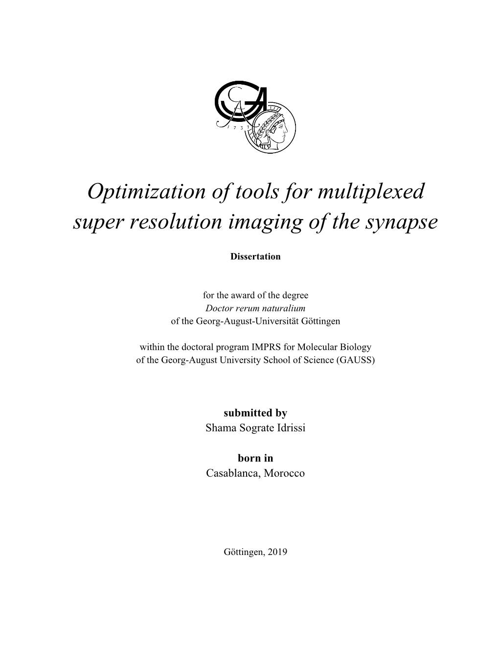 Optimization of Tools for Multiplexed Super Resolution Imaging of the Synapse