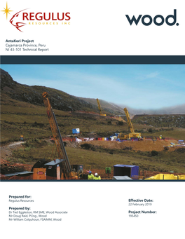 Antakori Project Cajamarca Province, Peru NI 43-101 Technical Report