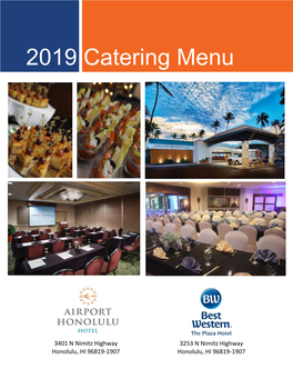 2019 Catering Menu