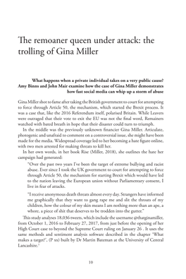 The Trolling of Gina Miller