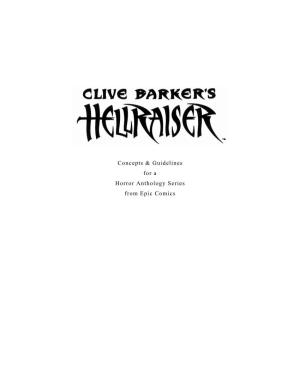 Clive Barker's Hellraiser: Concepts & Guidelines for a Horror Anthology