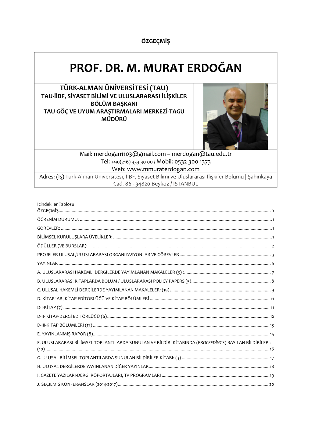 Prof. Dr. M. Murat Erdoğan