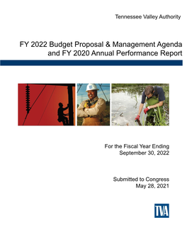 FY 2022 Budget Proposal & Management Agenda and FY 2020