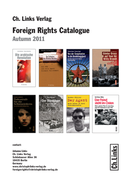 Foreign Rights Catalogue Autumn 2011