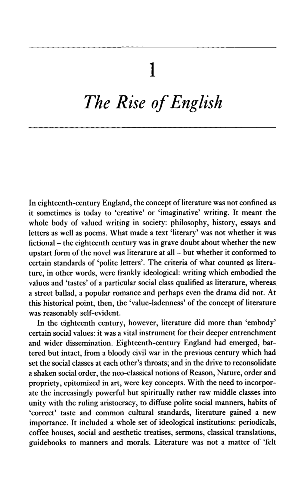 The Rise of English