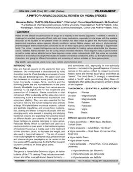 A Phytopharmacological Review on Vigna Species