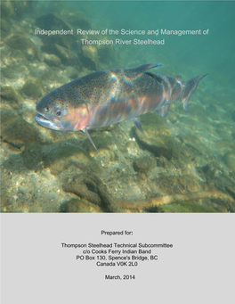 Independent Review of the Science and Management of Thompson River Steelhead