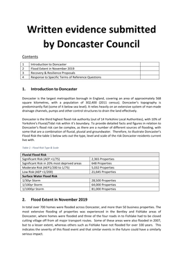 Written Evidence Submitted by Doncaster Council