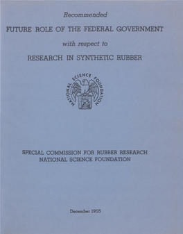 Research in Synthetic Rubber