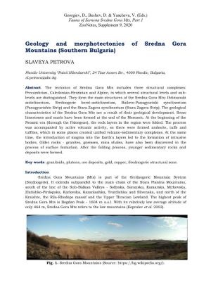 Geology and Morphotectonics of Sredna Gora Mountains (Southern Bulgaria)