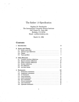 The Sather 1.0 Specification