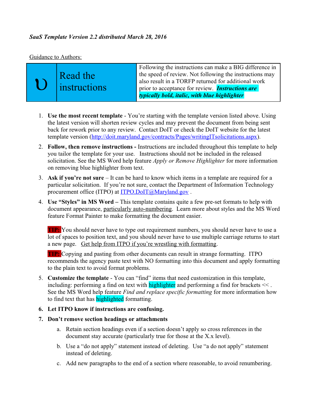 RFP Template Saas Contract