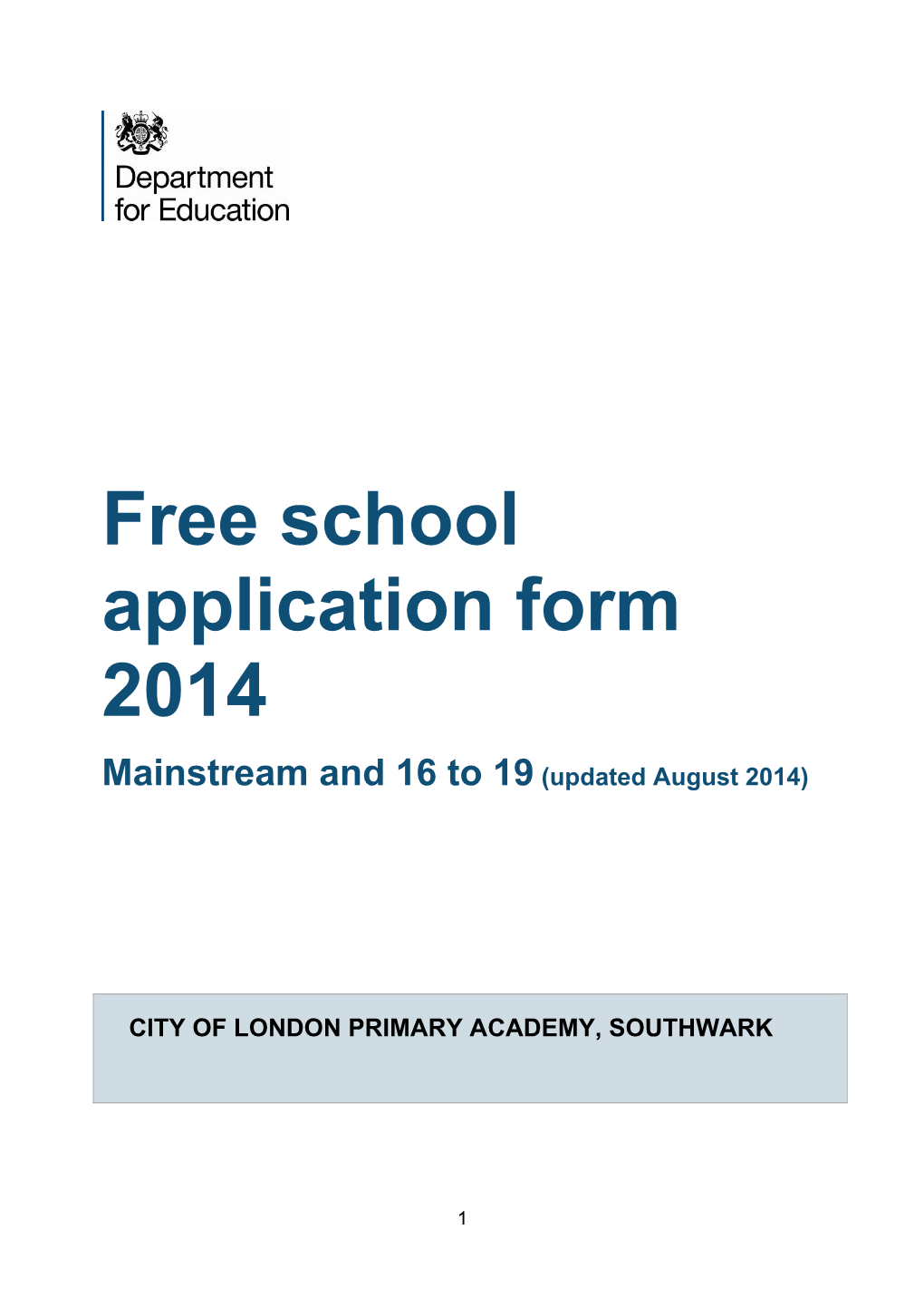 City of London Primary Academy Southwark