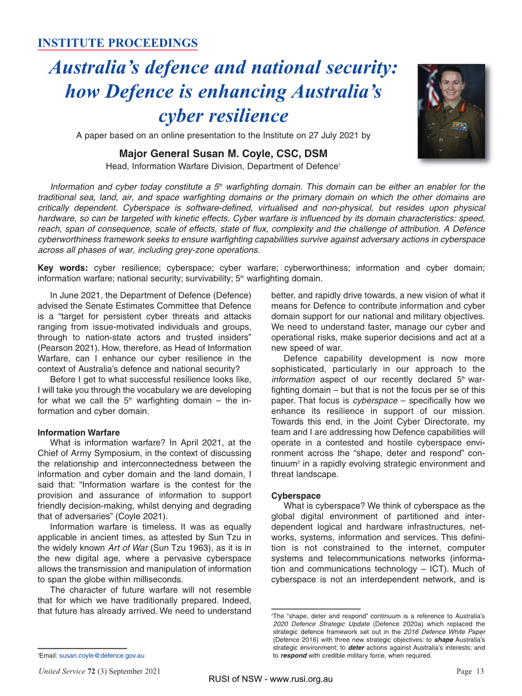 How Defence Is Enhancing Australia's Cyber Resilience
