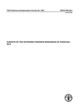 Surveys of the Offshore Fisheries Resources of Pakistan – 2010