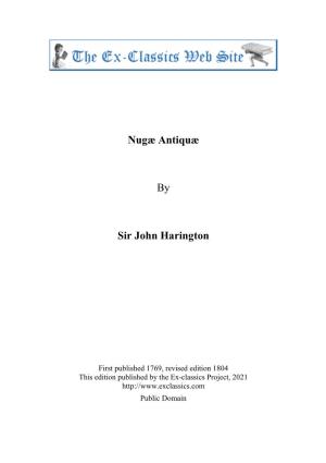 Nugæ Antiquæ by Sir John Harington