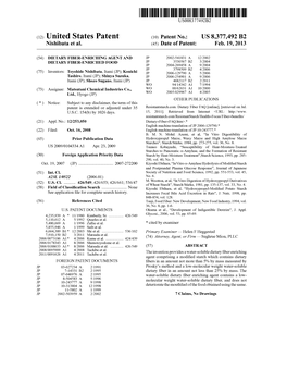 (12) United States Patent (10) Patent No.: US 8,377,492 B2 Nishibata Et Al