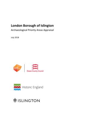 London Borough of Islington Archaeological Priority Areas Appraisal
