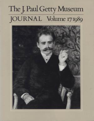 The J. Paul Getty Museum Journal Volume 17 1989
