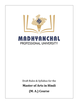 Master of Arts in Hindi (MA)