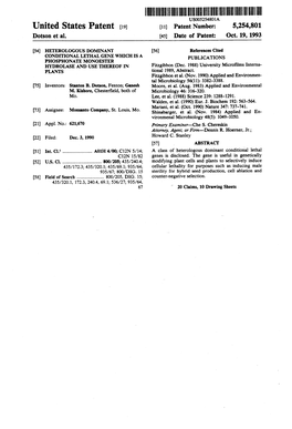 United States Patent (19) 11 Patent Number: 5,254,801 Dotson Et Al