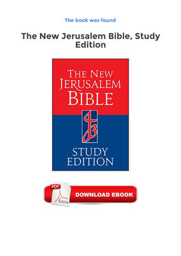 The New Jerusalem Bible, Study Edition