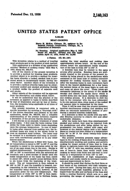PATENT Office 2,140,163 MEAT COONG Harry E