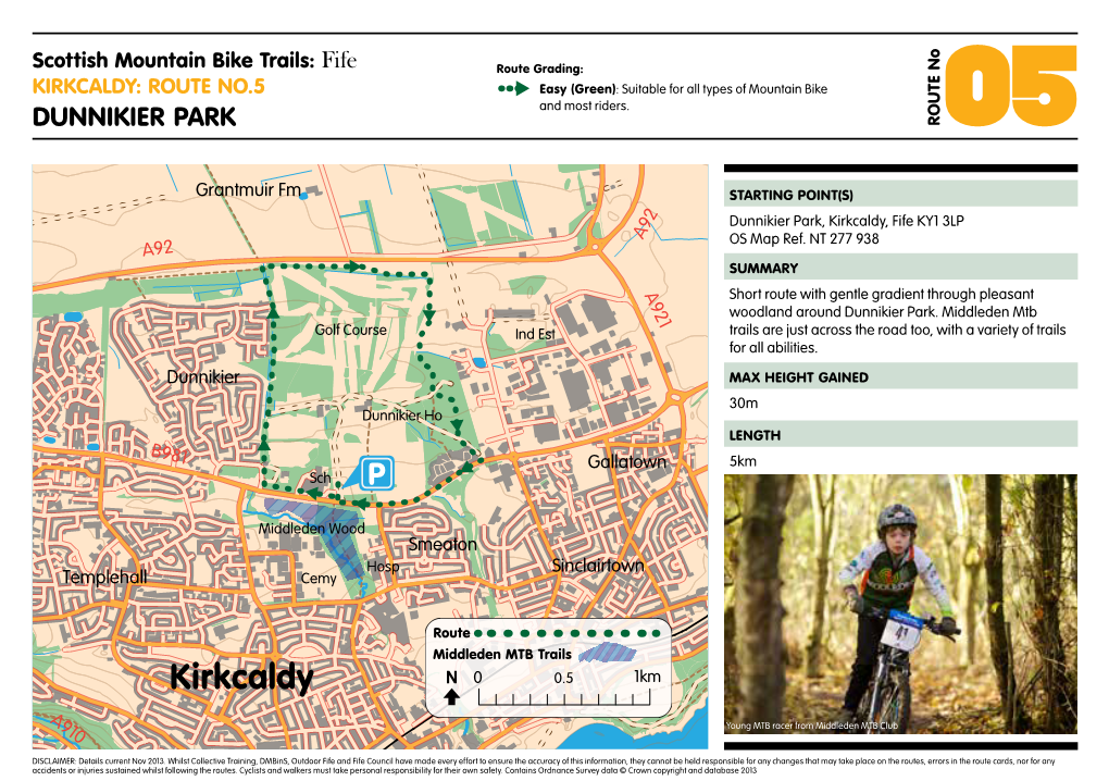 Kirkcaldy: Route No.5 Easy (Green): Suitable for All Types of Mountain Bike and Most Riders