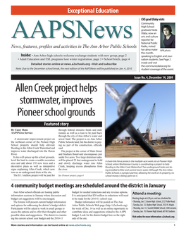 Allen Creek Project Helps Stormwater, Improves Pioneer School Grounds