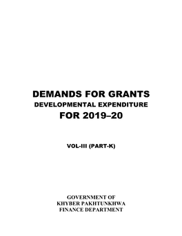 Demands for Grants for 2019–20