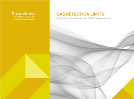 Innova Gas Detection Limit Tables