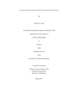 Taxation and the Formation of the Late Roman Social Contract by Patrick E