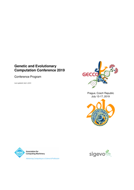 Genetic and Evolutionary Computation Conference 2019