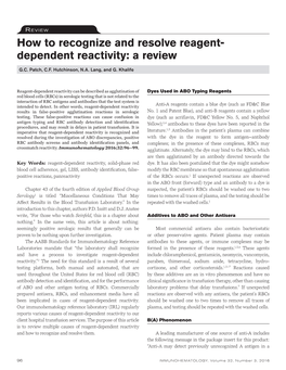 How to Recognize and Resolve Reagent- Dependent Reactivity: a Review