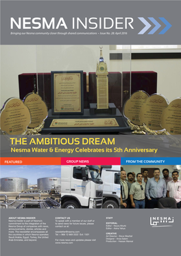 THE AMBITIOUS DREAM Nesma Water & Energy Celebrates Its 5Th Anniversary