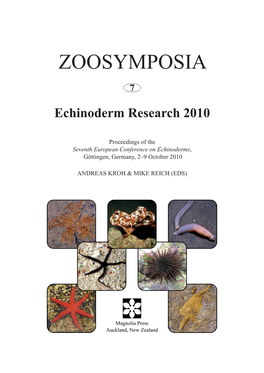 Echinoderm Research 2010