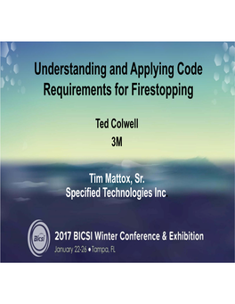 Understanding and Applying Code Requirements for Firestopping