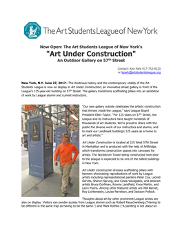 "Art Under Construction" an Outdoor Gallery on 57Th Street