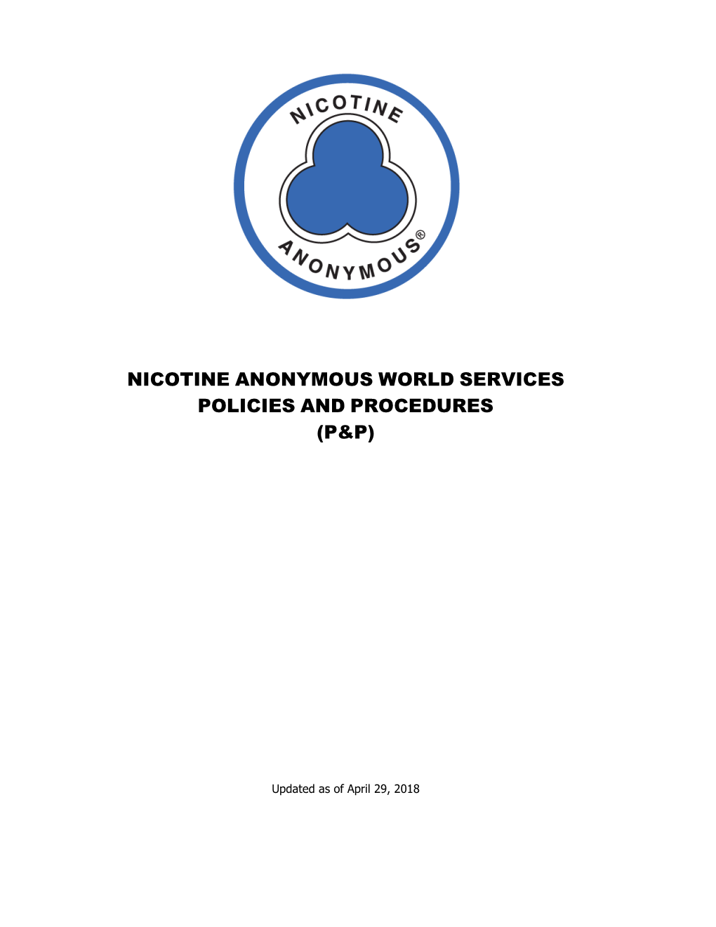 Nicotine Anonymous World Services Policies and Procedures (P&P)